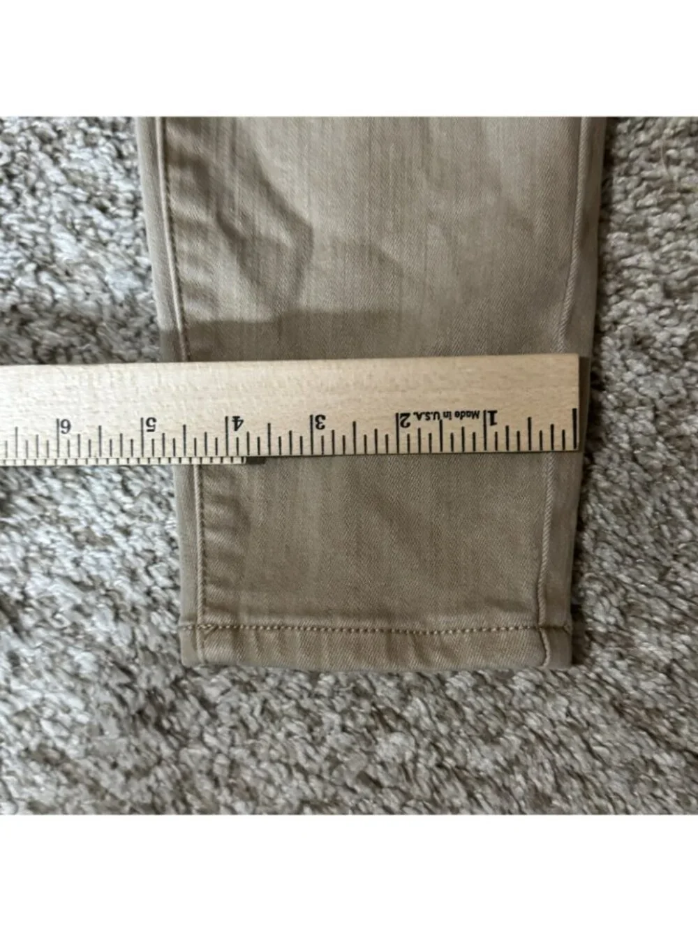 Liverpool Los Angeles Pants Womens Petite 4/27 Tan Skinny Chinos Stretch
